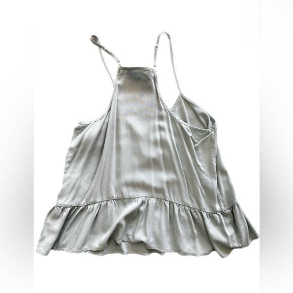 Pink Rose Soft Green Ruffle Camisole - Picture 5 of 5